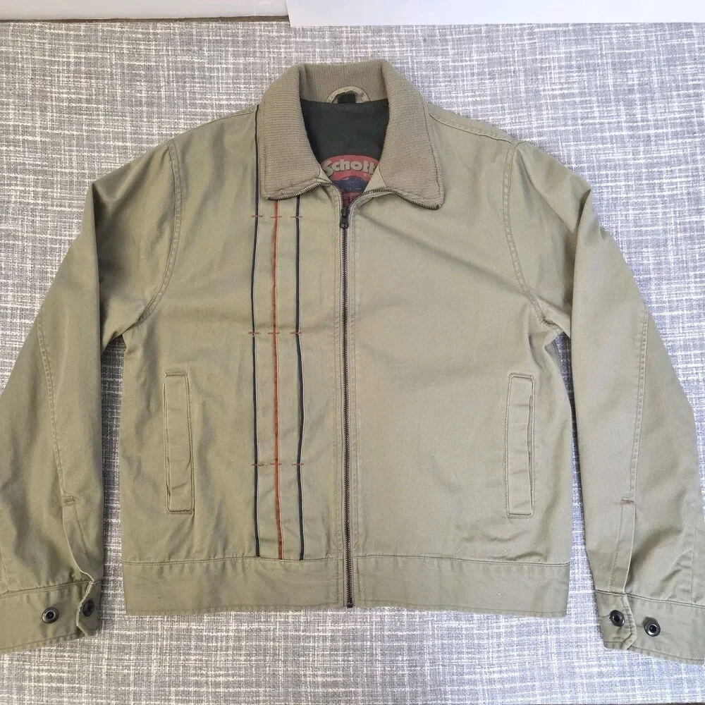 VTG Schott HP Racing Team Jacket Men's M Tan
